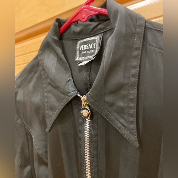Versace 🖤 Medusa jacket / Top size black small VGUC - Picture 6 of 16